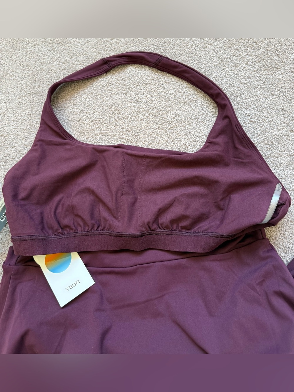 Vuori - Tiebreak Halter Dress - CERISE - NWT - Picture 5 of 8